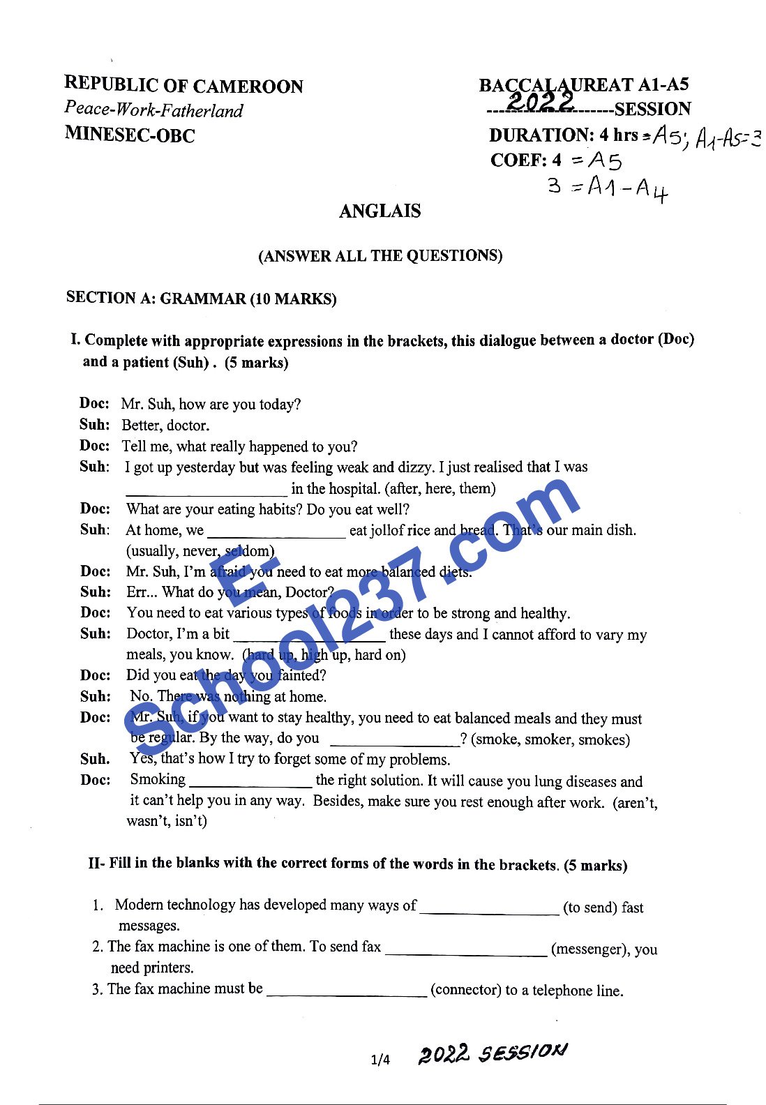 BACC Anglais A1-A5 2022-1.